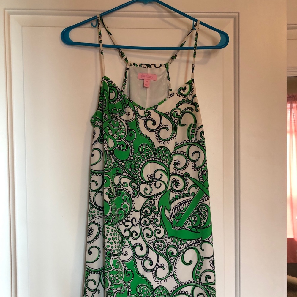 Lilly Pulitzer green silk dress
